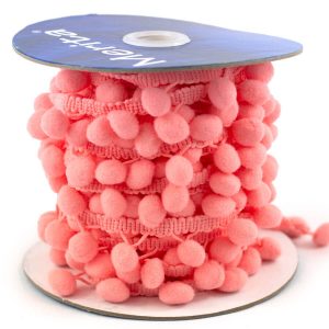 Rolo grande de fita grelot rosa