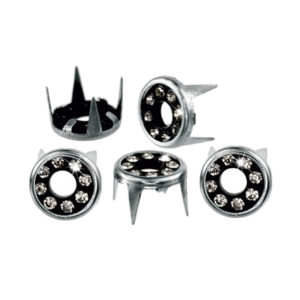 Rebite Strass c/ Garra 145A Preto/Prata