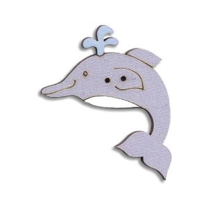 Botton Madeira Patchwork Golfinho