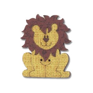 Botton Madeira Patchwork Leão