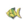 Botão Madeira Patchwork Peixinho verde