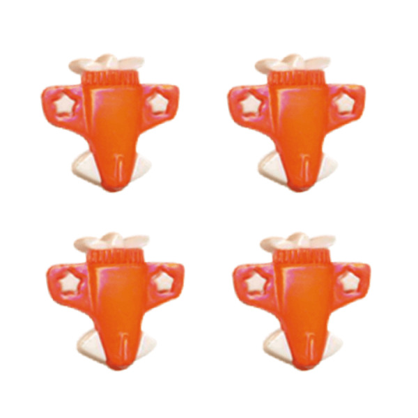 Botão Infantil Avião 15 Laranja