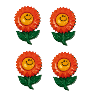 Botão Margarida G25 Laranja