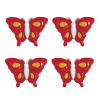 Botão Borboleta AA25 Vermelho