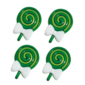 Botão Infantil Pirulito G25 Verde