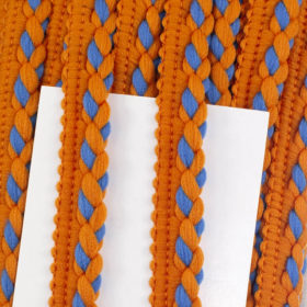 213 laranja / azul turquesa