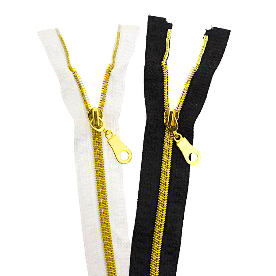 ziper aluminizado dourado ziper aluminizado dourado