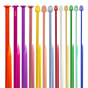 agulha de tricô plástica 35cm