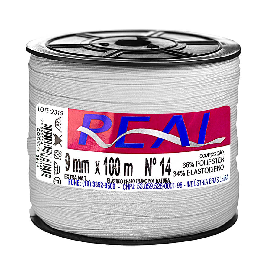Elástico Chato Trançado Poliéster 9mm Elástico Chato Trançado Poliéster 9mm