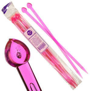 Agulha 35cm para trico Acrílica 10mm
