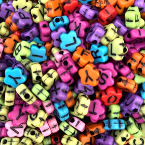 Entremeio Flor Letras Preto Colorido Mod. 12