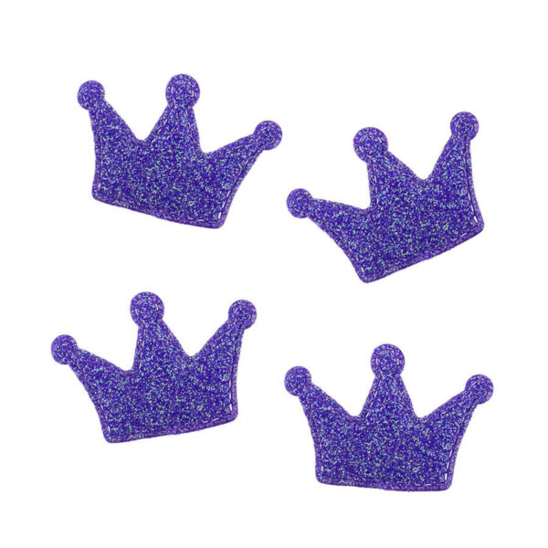 Aplique Coroa Metalizada Glitter