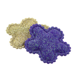 Aplique Flor Metalizada Glitter