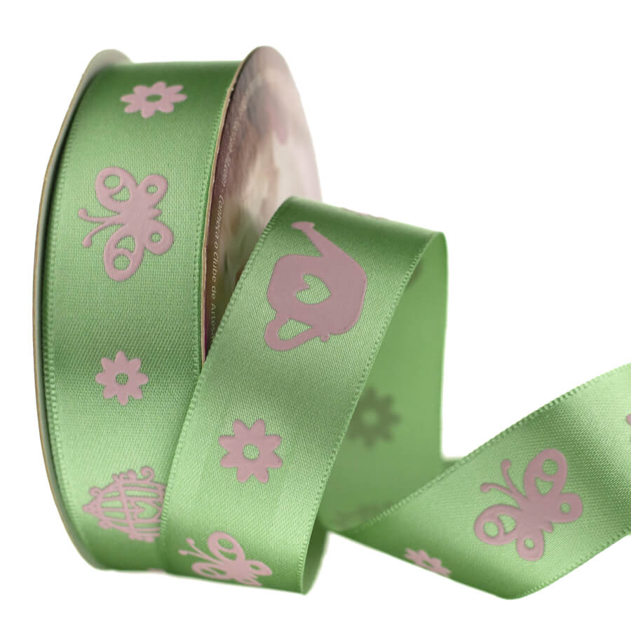 Fita Cetim Estampado ECF 005S 152 Fita Cetim Estampado ECF 005S 152