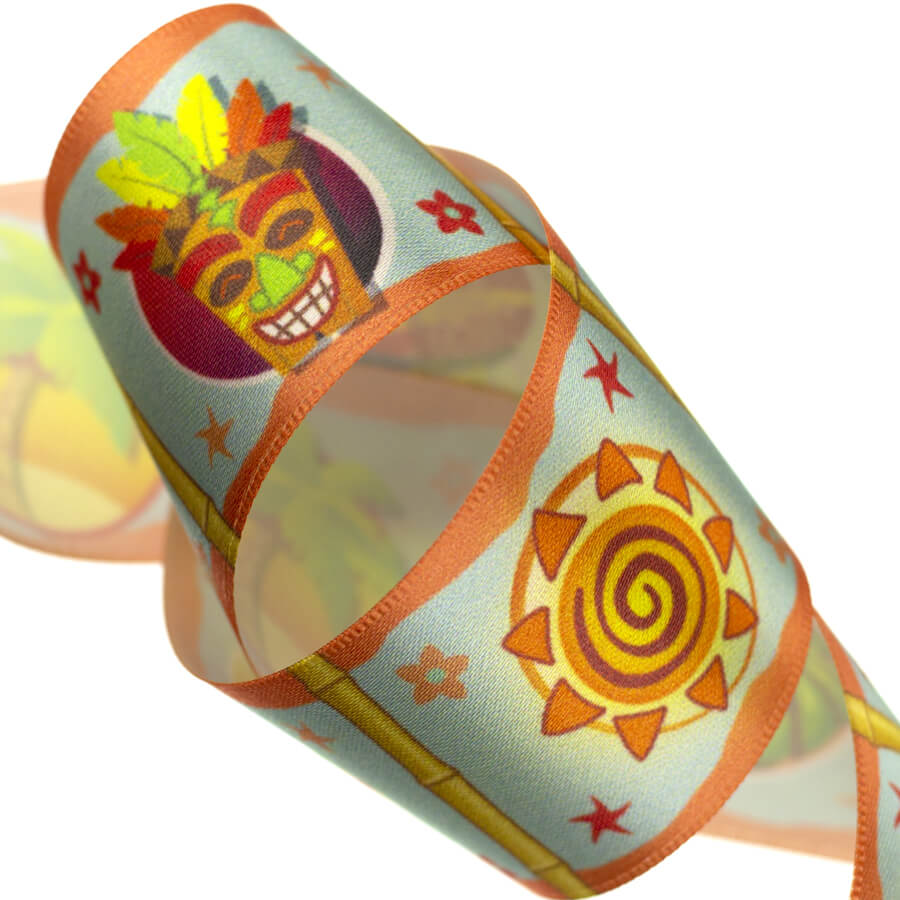 Fita Cetim Estampado ECF 009TR 043 Fita Cetim Estampado ECF 009TR 043