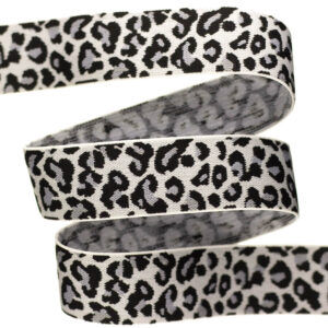 Elástico Animal Print Onça Preto