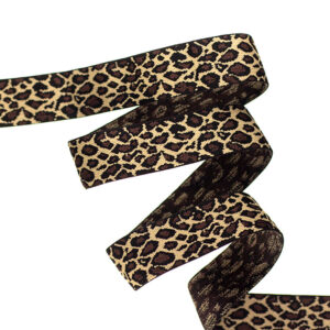 Elástico Animal Print Onça Marrom