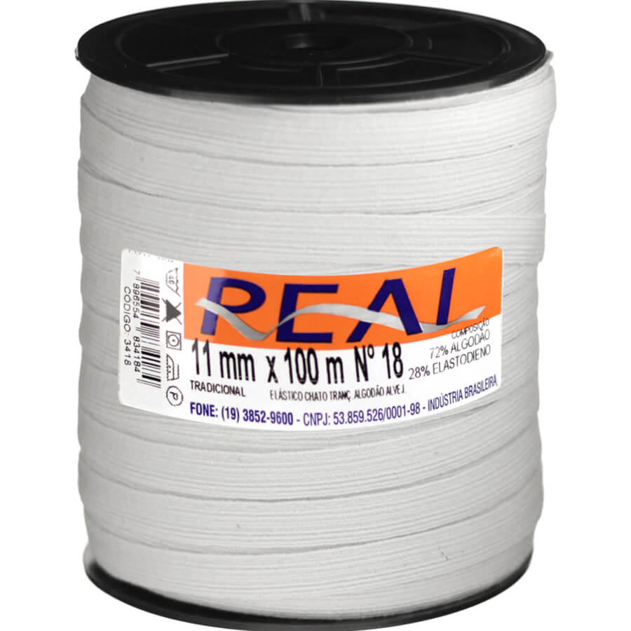 elastico chato algodão 18