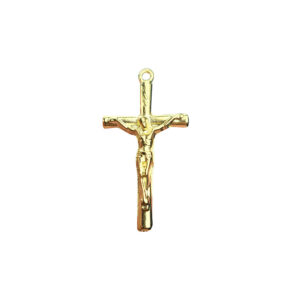 Pingente 38 Zamac Jesus na Cruz Dourado