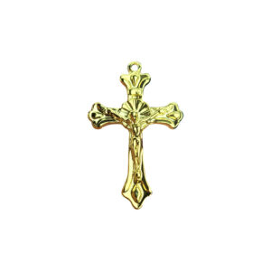 Pingente 42 Zamac Jesus na Cruz Dourado