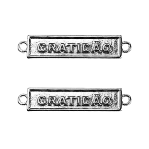 Plaquinha Gratidão Mod.92 34mm Dourado