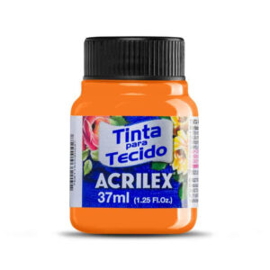 Tinta p/ Tecido Fluorescente 37ml Amarelo Ouro