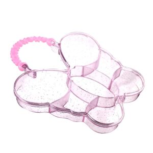 Estojo Organizador Borboleta Rosa Glitter