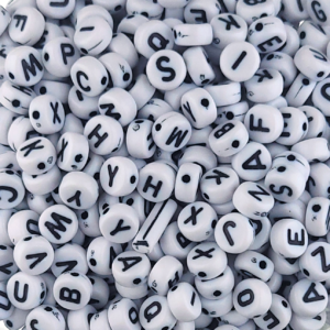 Entremeio Letras Redondo Branco e Preto Mod.202