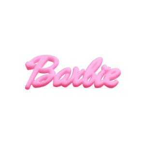 Aplique Barbie Nome Rosa