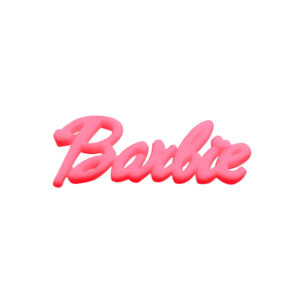 Aplique Barbie Nome Rosa Neon