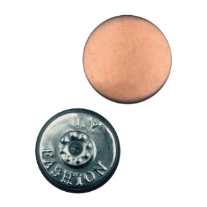 Botão Metal Flexível Cobre Velho Escuro