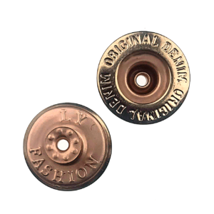 Botão Metal Liso Vazado Flexível 46 Dourado