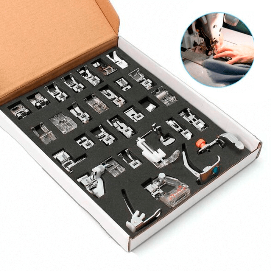 Kit de Calcadores Sapatas Multiuso para Máquinas Domésticas